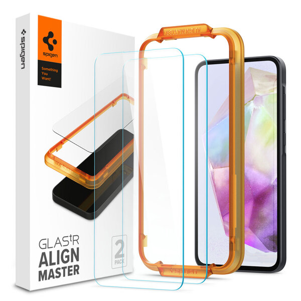 Spigen - GLAStR EZ Fit Screenprotector + Applicator voor Samsung Galaxy A35 - Transparent