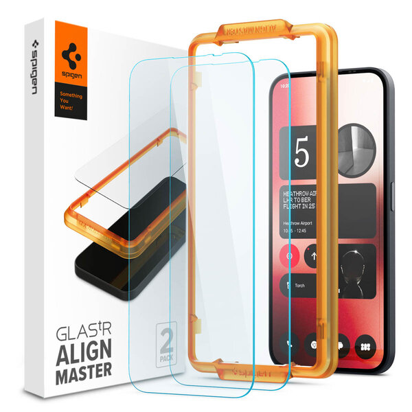 Spigen - GLAStR EZ Fit Screenprotector + Applicator voor Nothing Phone (2a) - Transparent