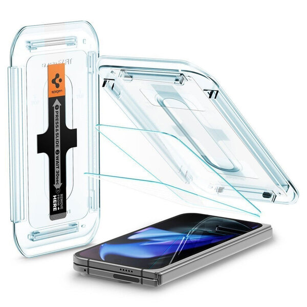 Spigen - GLAStR EZ Fit Screenprotector + Applicator 2-pack voor Google Pixel 9 Pro Fold - Transparent