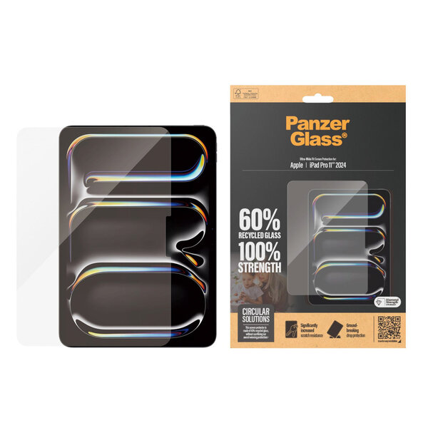 PanzerGlass - Ultra Wide Fit Screenprotector voor Apple iPad Pro 11 (2024) M4 - Transparent