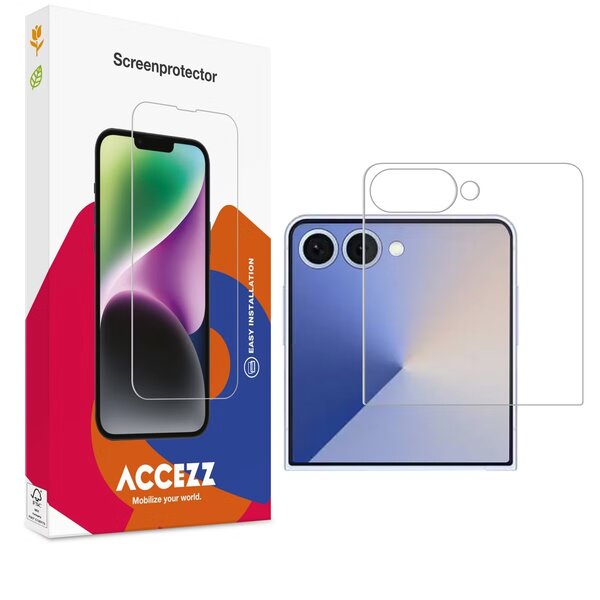 Accezz - Tempered Glass Screenprotector voor Samsung Galaxy Z Flip 7 - Transparent