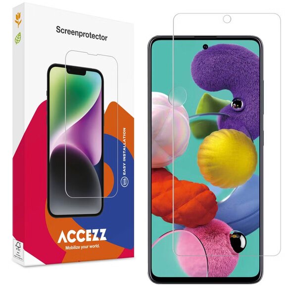Accezz - Tempered Glass Screenprotector voor Samsung Galaxy A51 - Transparent