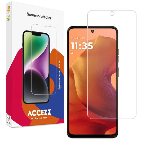 Accezz - Tempered Glass Screenprotector voor Motorola Moto G15 / G15 Power - Black