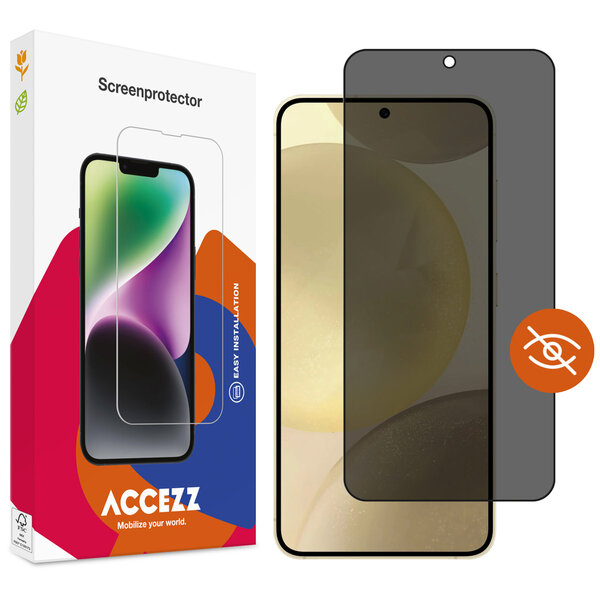Accezz - Tempered Glass Privacy Screenprotector voor Samsung Galaxy S25 Plus - Transparent