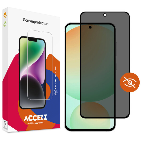 Accezz - Tempered Glass Privacy Screenprotector voor Samsung Galaxy S24 FE / A36 / A56 - Transparent
