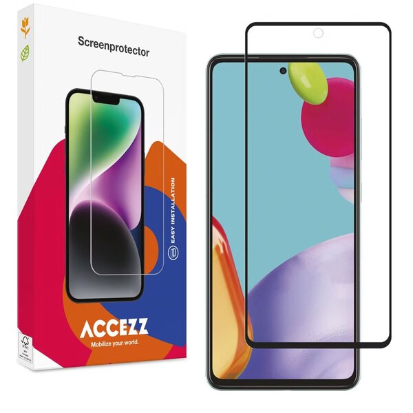 Accezz - Tempered Glass Full Cover Screenprotector voor Samsung Galaxy A52(s) (5G/4G) / A53 - Transparent