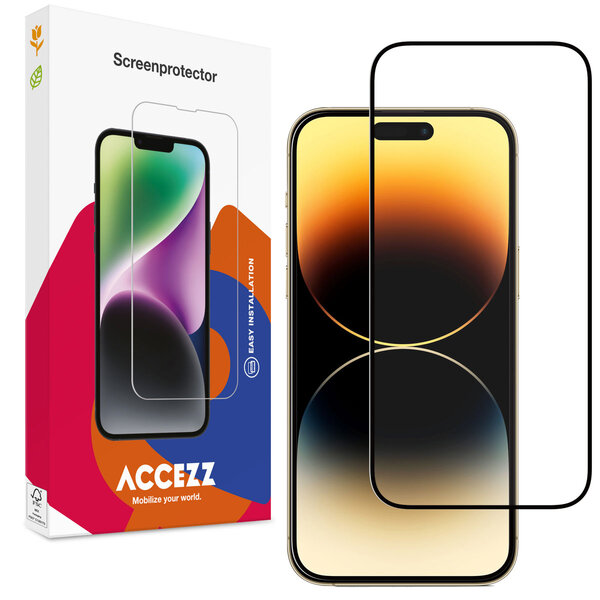 Accezz - Tempered Glass Full Cover Screenprotector voor Apple iPhone 14 Pro Max / 15 Plus / 16 Plus - Transparent