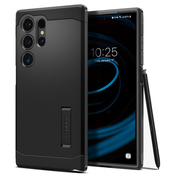 Spigen - Tough Armor Backcover voor Samsung Galaxy S24 Ultra - Black