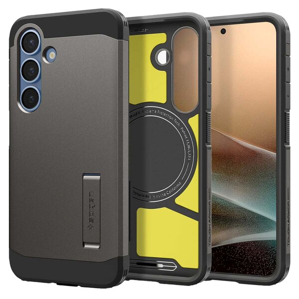Spigen - Tough Armor Backcover MagSafe voor Samsung Galaxy S25 Plus - Gunmetal