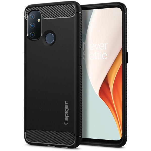Spigen - Rugged Armor Backcover voor OnePlus Nord N100 - Black