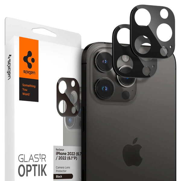 Spigen - GLAStR Camera Protector Glas 2 Pack voor Apple iPhone 14 Pro / 14 Pro Max - Black