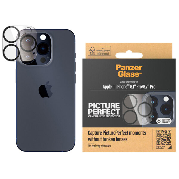 PanzerGlass - Camera Protector voor Apple iPhone 15 Pro / 15 Pro Max - Transparent