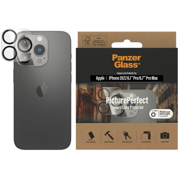 PanzerGlass - Camera Protector voor Apple iPhone 14 Pro / 14 Pro Max - Transparent