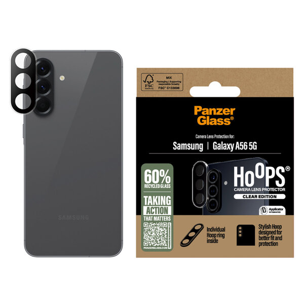 PanzerGlass - Camera Protector Hoops Optic Rings voor Samsung Galaxy A56 - Transparent