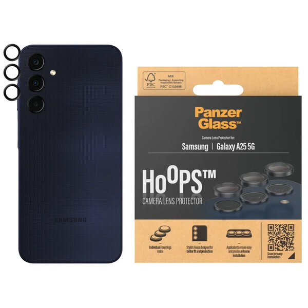 PanzerGlass - Camera Protector Hoops Optic Rings voor Samsung Galaxy A25 (5G) - Black