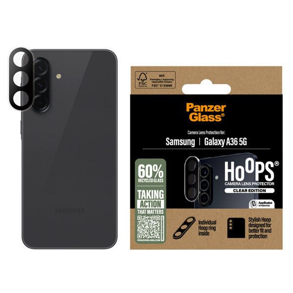 PanzerGlass - Camera Protector Hoops Optic Rings voor de Samsung Galaxy A35 - Transparent
