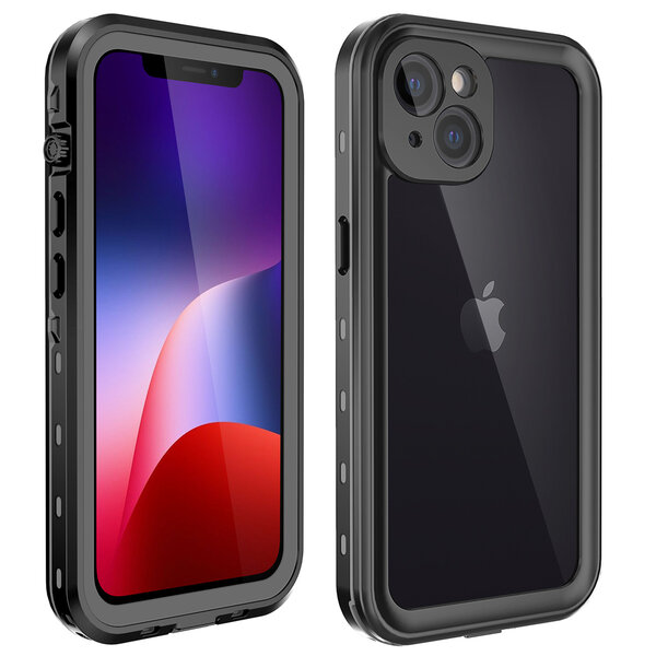 Redpepper - Dot Plus Waterproof Backcover voor Apple iPhone 13 - Black
