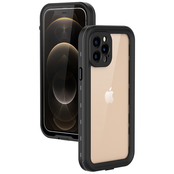 Redpepper - Dot Plus Waterproof Backcover voor Apple iPhone 12 Pro - Black