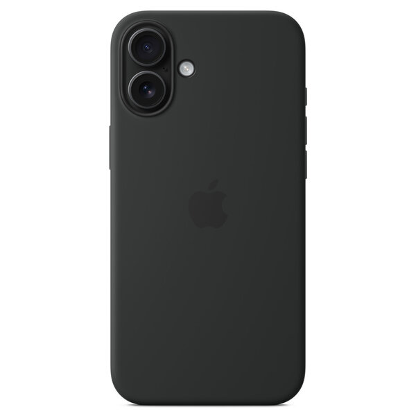 Apple - Silicone Backcover MagSafe voor Apple iPhone 16 Plus - Black