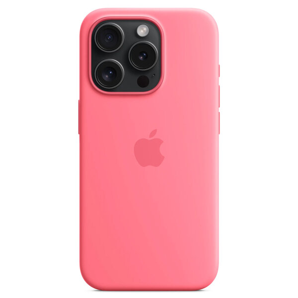 Apple - Silicone Backcover MagSafe voor Apple iPhone 15 Pro - Pink