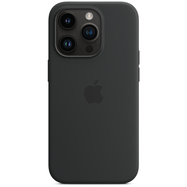 Apple - Silicone Backcover MagSafe voor Apple iPhone 14 Pro - Midnight