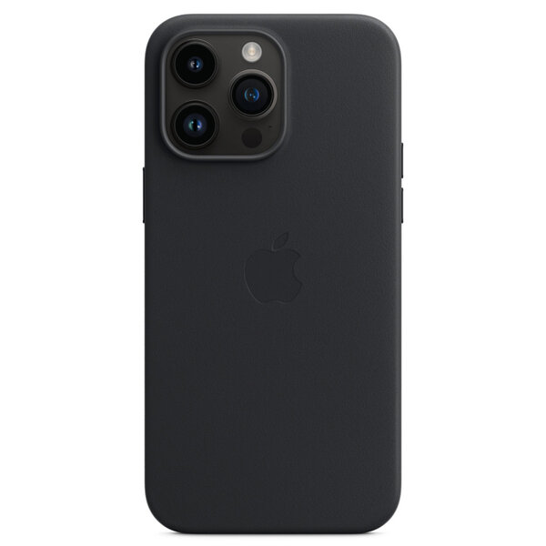 Apple - Leather Backcover MagSafe voor Apple iPhone 14 Pro Max - Midnight