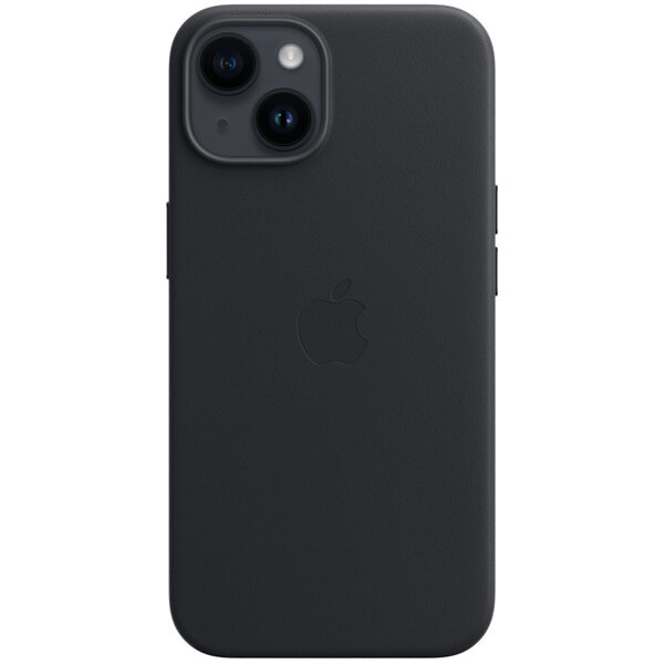 Apple - Leather Backcover MagSafe voor Apple iPhone 14 - Midnight
