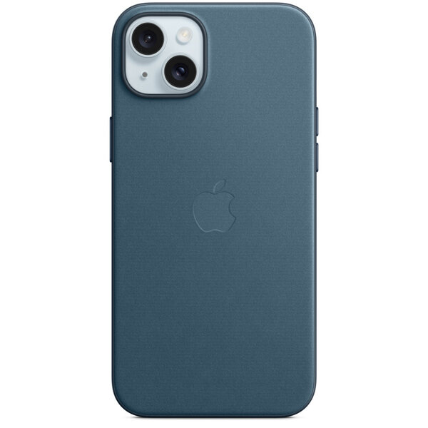 Apple - FineWoven Backcover MagSafe voor Apple iPhone 15 Plus - Pacific Blue