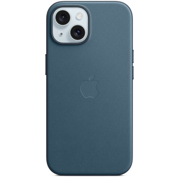 Apple - FineWoven Backcover MagSafe voor Apple iPhone 15 - Pacific Blue