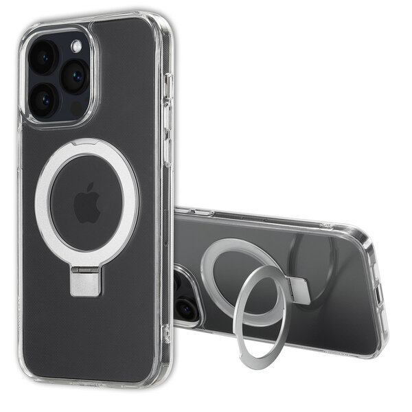 Accezz - Ring Stand Backcover met MagSafe voor Apple iPhone 14 Pro Max - Transparent