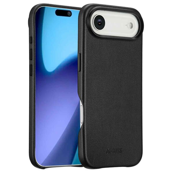 Accezz - MagSafe Leather Backcover voor Apple iPhone Air - Onyx Black