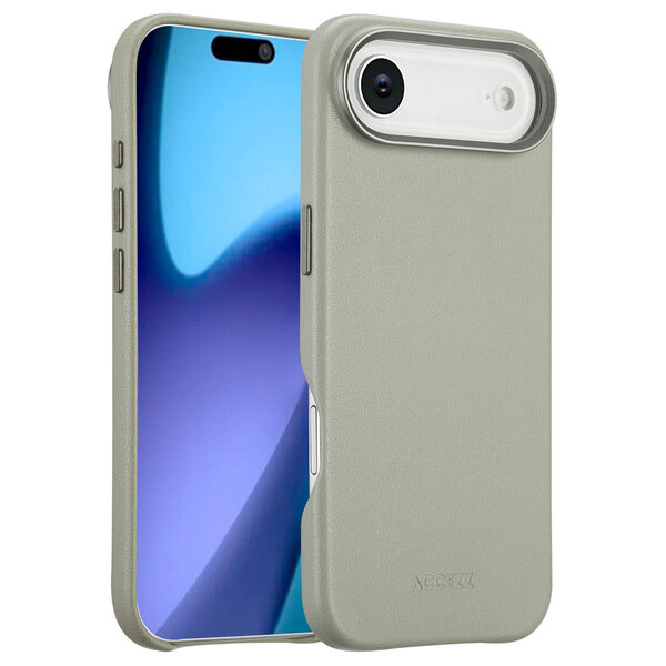 Accezz - MagSafe Leather Backcover voor Apple iPhone Air - Light Grey