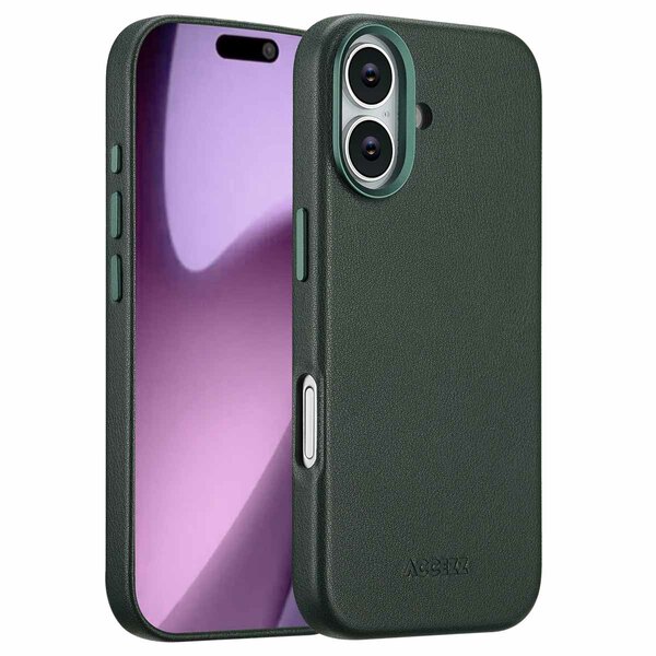 Accezz - MagSafe Leather Backcover voor Apple iPhone 17 - Cedar Green