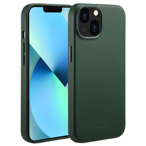 Accezz - MagSafe Leather Backcover voor Apple iPhone 13 - Cedar Green