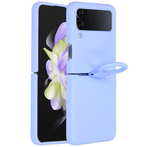 Accezz - Liquid Silicone Backcover voor Samsung Galaxy Z Flip 4 - Purple