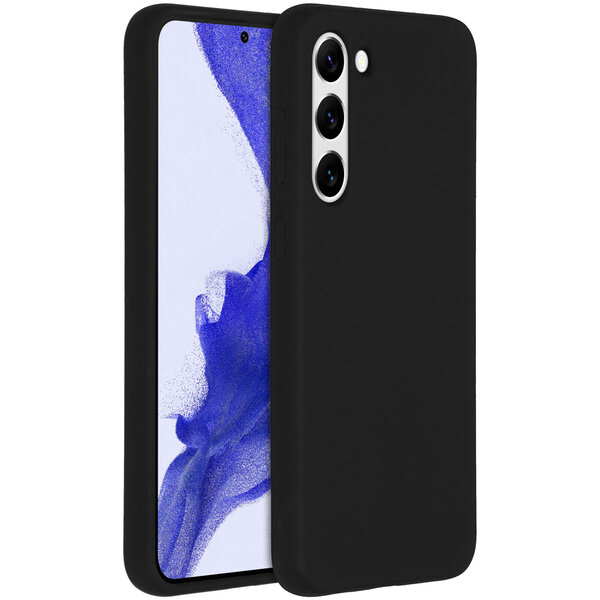 Accezz - Liquid Silicone Backcover voor Samsung Galaxy S23 Plus - Black
