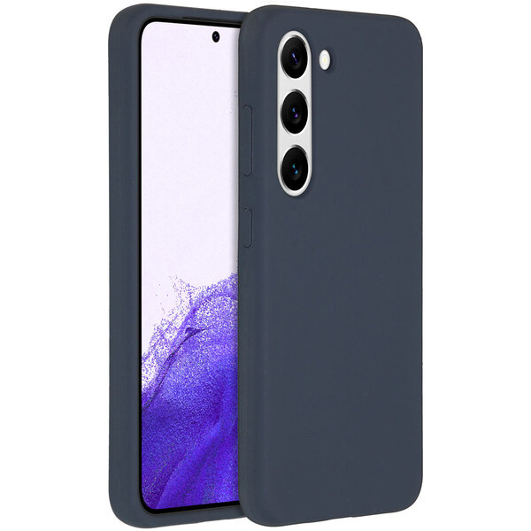 Accezz - Liquid Silicone Backcover voor Samsung Galaxy S23 - Dark Blue