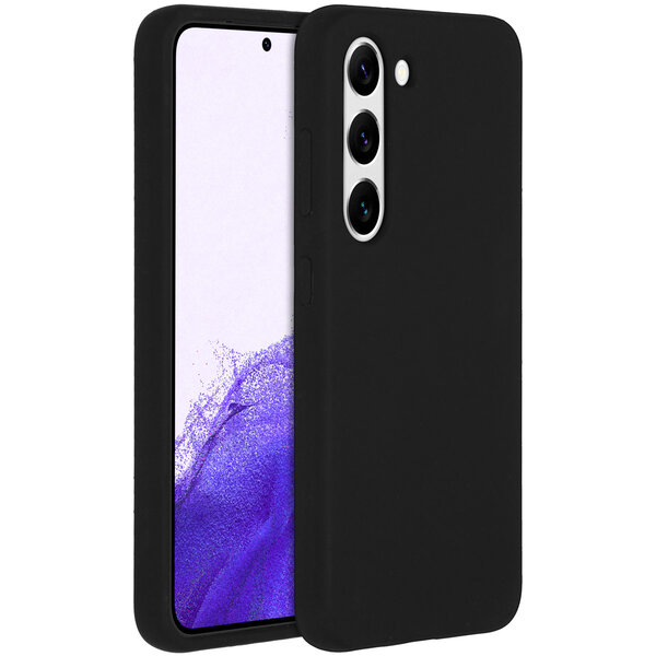 Accezz - Liquid Silicone Backcover voor Samsung Galaxy S23 - Black