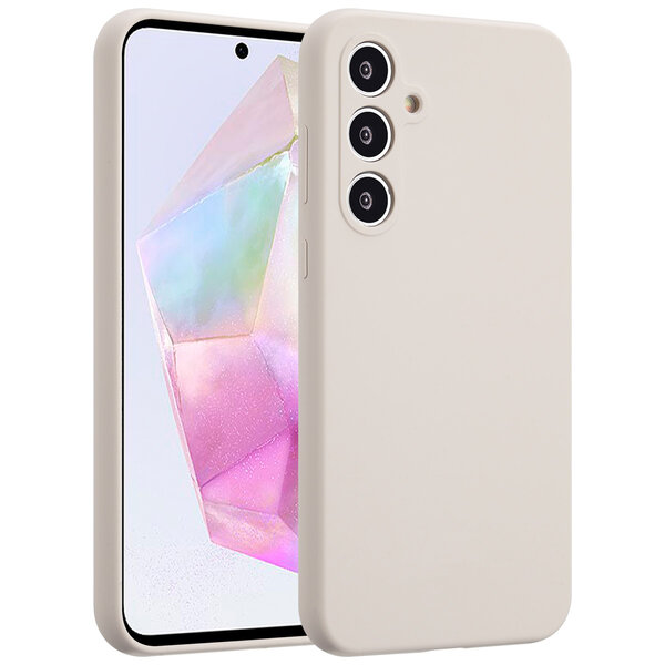 Accezz - Liquid Silicone Backcover voor Samsung Galaxy A35 - Stone
