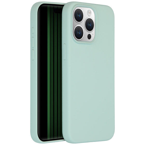 Accezz - Liquid Silicone Backcover voor Apple iPhone 15 Pro Max - Sky Blue