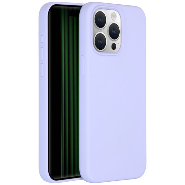 Accezz - Liquid Silicone Backcover voor Apple iPhone 15 Pro Max - Purple