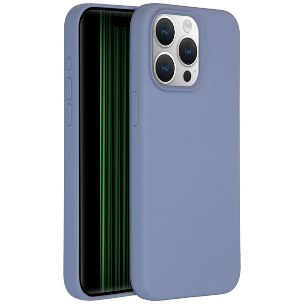 Accezz - Liquid Silicone Backcover voor Apple iPhone 15 Pro Max - Lavender Grey