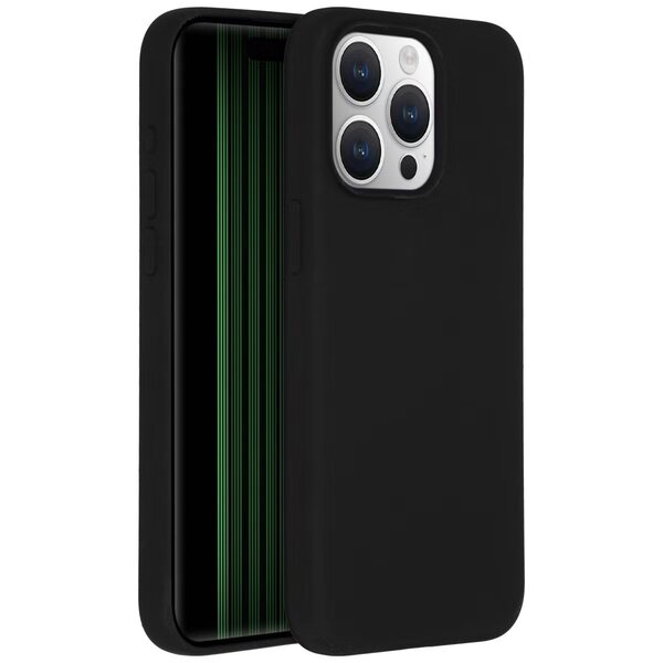 Accezz - Liquid Silicone Backcover voor Apple iPhone 15 Pro Max - Black