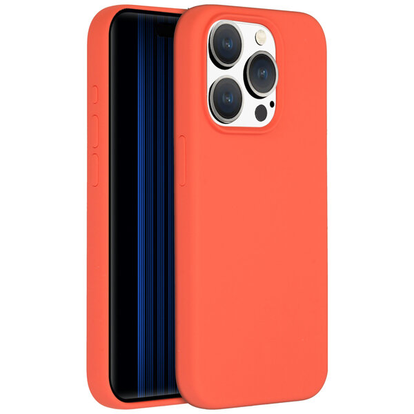 Accezz - Liquid Silicone Backcover voor Apple iPhone 15 Pro - Nectarine