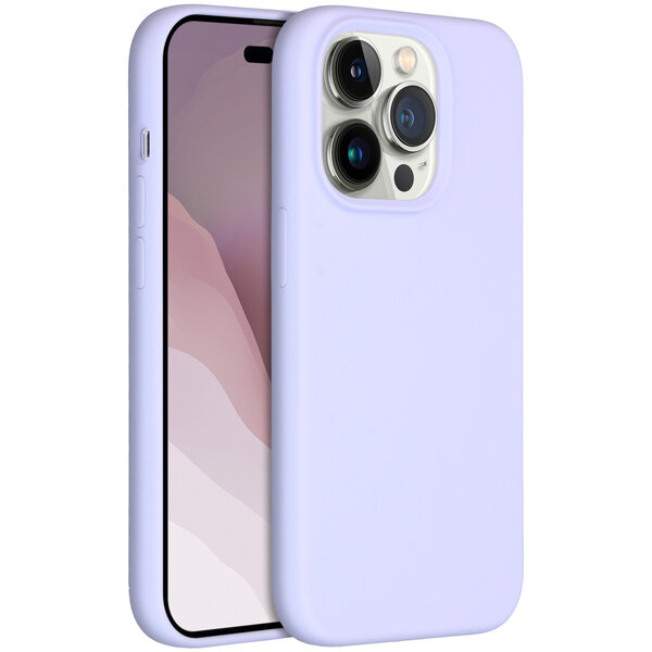 Accezz - Liquid Silicone Backcover voor Apple iPhone 14 Pro - Purple