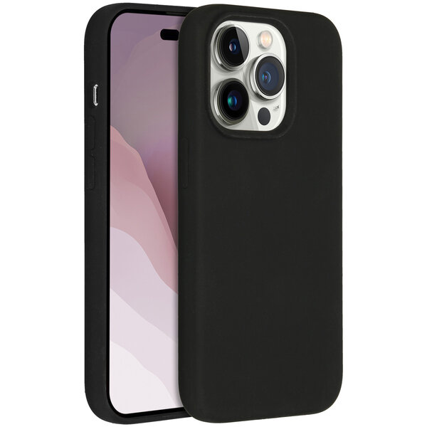 Accezz - Liquid Silicone Backcover voor Apple iPhone 14 Pro - Black
