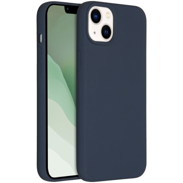 Accezz - Liquid Silicone Backcover voor Apple iPhone 14 Plus - Dark Blue