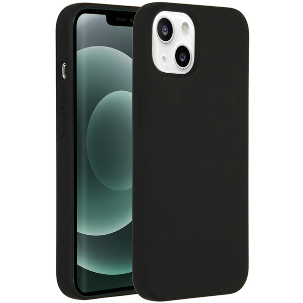 Accezz - Liquid Silicone Backcover voor Apple iPhone 13 Mini - Black