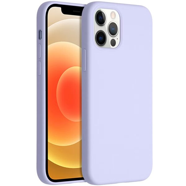 Accezz - Liquid Silicone Backcover voor Apple iPhone 12 (Pro) - Purple