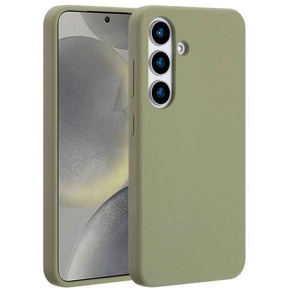 Accezz - Liquid Silicone Backcover met MagSafe voor Samsung Galaxy S25 - Cooper Green